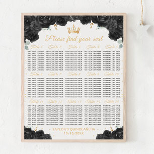 Affiche Chartre de placement de table de Quinceañera de la