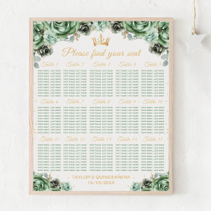 Affiche Chartre de placement pour 15 tables de la Princess