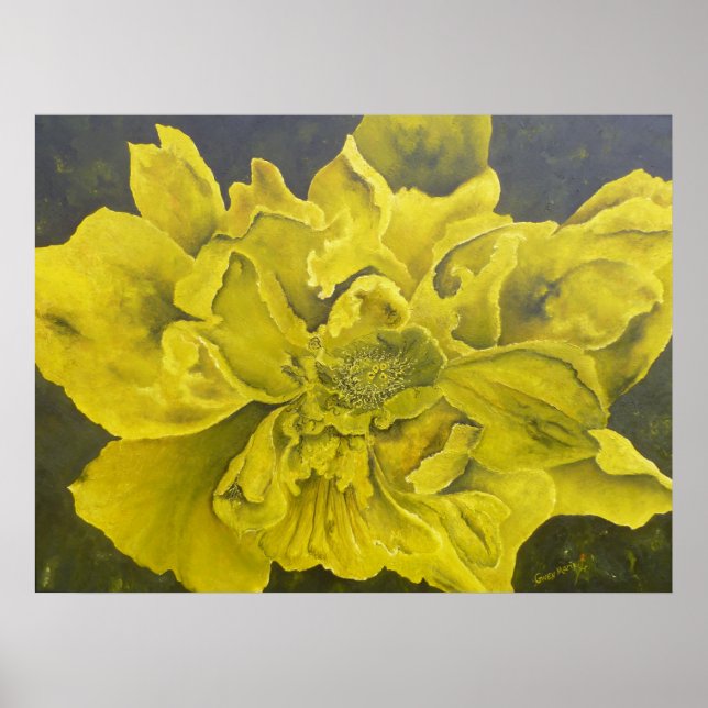Affiche Chartreuse Green Peony (Devant)