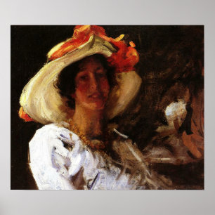 Affiche Chase - Clara Stephens au chapeau 1913