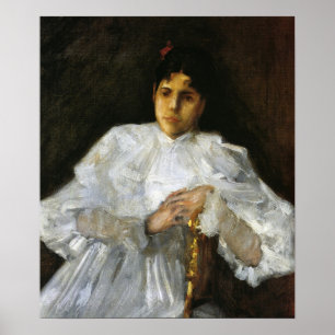Affiche Chase - Fille En Blanc 1890