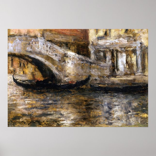 Affiche Chase - Gondolas le long du canal vénitien, 1913 (Devant)