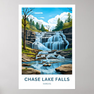 Affiche Chase Lake Falls Kansas