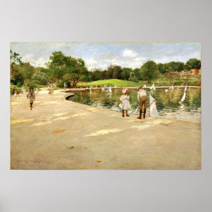 Affiche Chase - Le lac pour yachts miniatures 1888