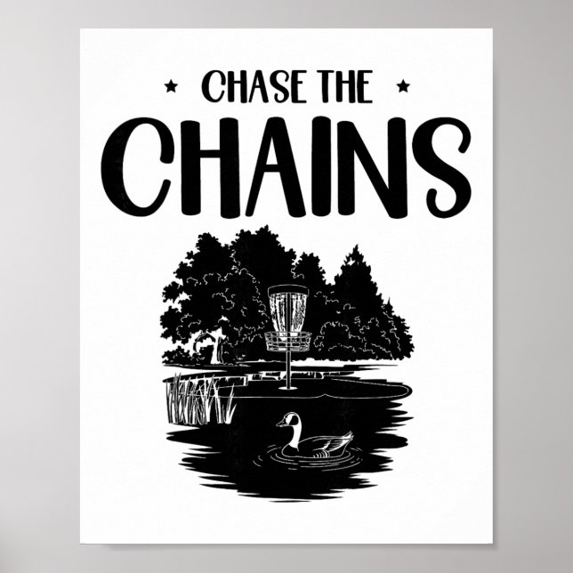 Affiche Chase The Chains Disc Golf Frisbee Art  (Devant)