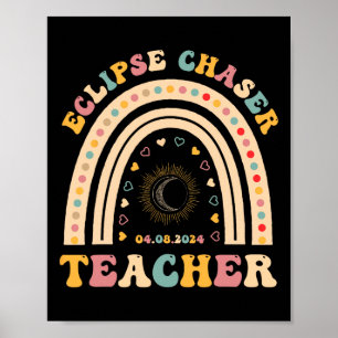 Affiche Chaser Eclipse Solaire 2024 Avril 8 Enseignant