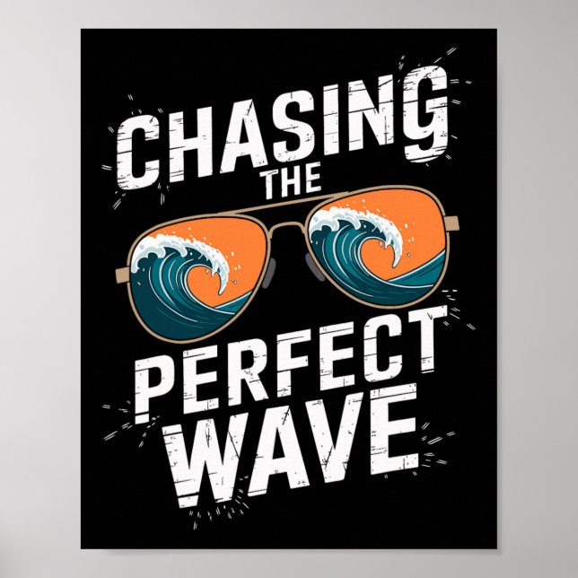 Affiche Chasing The Perfect Wave Surfing - Beach Adventure (Devant)