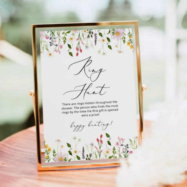 Affiche Chasse à la bague florale de fleurs sauvages jeu d (Créateur téléchargé)