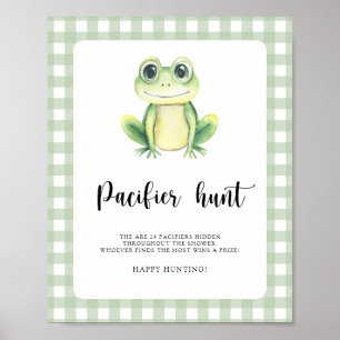 Affiche chasse à la grenouille à la pacifique jeu de baby 