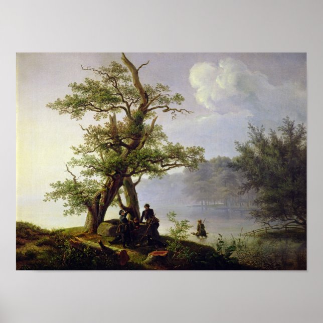 Affiche Chasse à la sauvagine, 1828 (Devant)