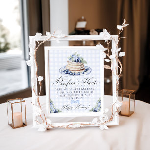Affiche chasse à la sucette Blueberry Pancake Baby Brunch