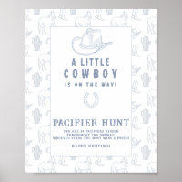 Chasse à la tétine Cowboy Jeu de baby shower
