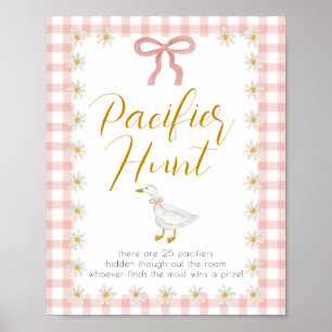 Affiche Chasse à la tétine pour Baby Shower Silly Goose Ro