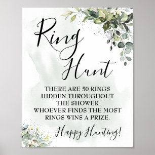 Affiche Chasse à l'anneau Eucalyptus verdure succulent pan