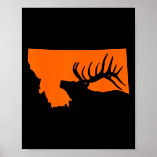 Affiche Chasse à l'élan dans le Montana 