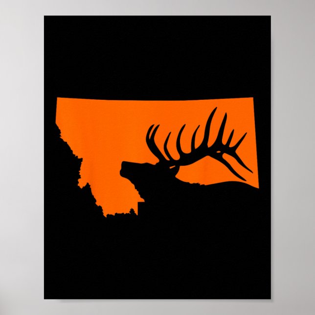Affiche Chasse à l'élan dans le Montana  (Devant)