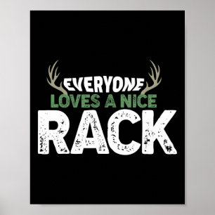 Affiche Chasse amusante Nice Rack Antlers Deer Hunter Humo