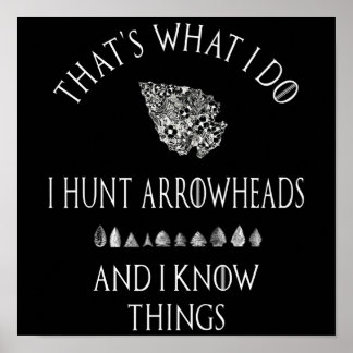 Affiche Chasse Arrowhead Artifact Chasse Collecte Cadeau