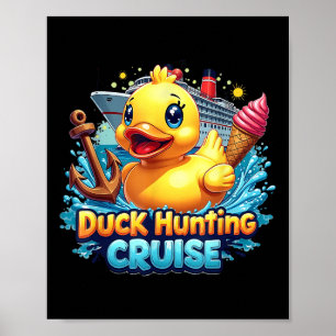 Affiche Chasse au canard Chasseur de croisière en caoutcho