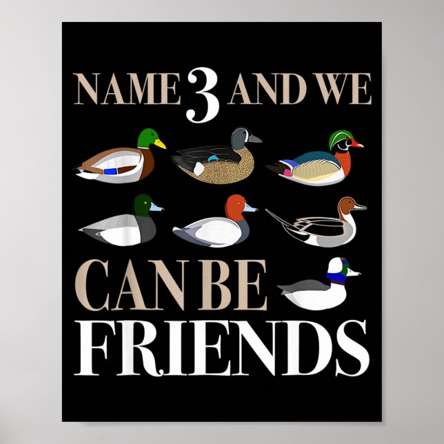 Affiche Chasse au canard Chasseurs de gibier d'eau Canard  (Devant)