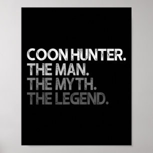 Affiche Chasse Au Coon Racon Chasse À L'Homme Mythe Légend