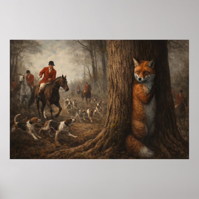 Affiche Chasse au renard (Devant)