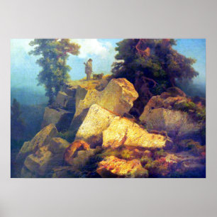 Affiche Chasse au renard Josef Navrátil  Après 1850