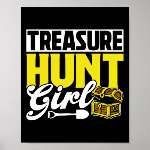 Affiche Chasse au trésor Chasse aux filles Chasseur Trésor