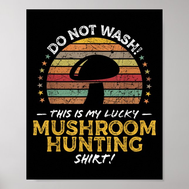 Affiche Chasse aux champignons Drôle de recherche de morel (Devant)