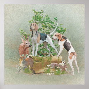 Affiche Chasse aux chiens