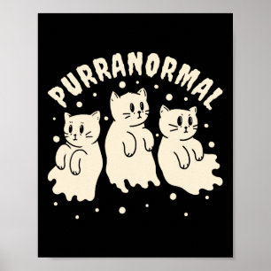 Affiche Chasse aux fantômes Chat Paranormal Chercheur Ghos