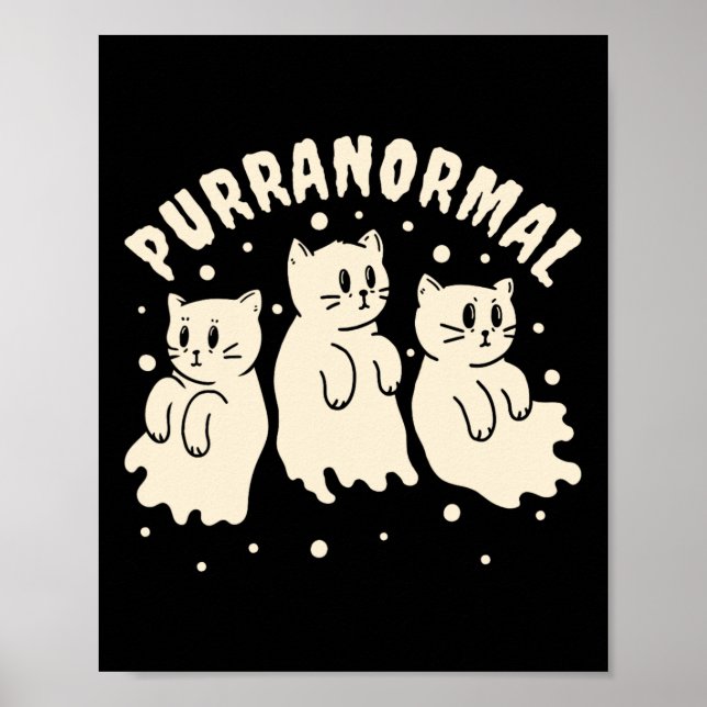 Affiche Chasse aux fantômes Chat Paranormal Chercheur Ghos (Devant)