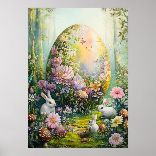Affiche Chasse aux oeufs de Pâques dans la forêt d'Imagina (Devant)