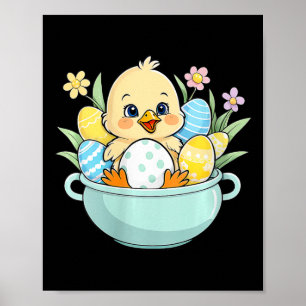 Affiche Chasse aux oeufs de poulets Chasse aux lapins de P