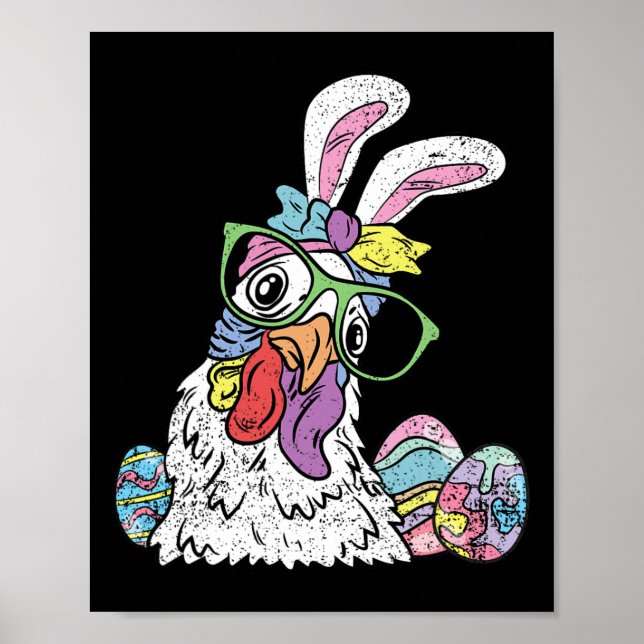Affiche Chasse aux oeufs de poulets Chasse aux lapins de P (Devant)