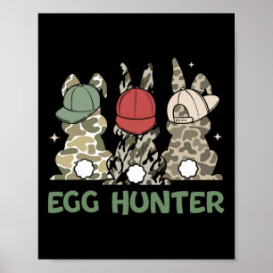 Affiche Chasse aux oeufs Lapin Chasse à lapin Jour de Pâqu