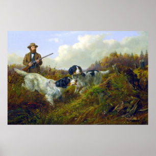 Affiche Chasse aux oiseaux de gibier de Grouse Long Lake e