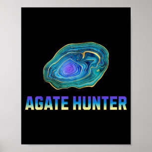 Affiche Chasse aux roches Collectionneur de roches Agate G