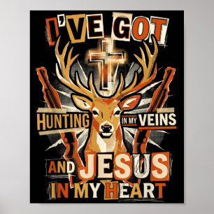 Affiche Chasse Dans Mes Veines Jésus Dans Le Cœur Chrétien