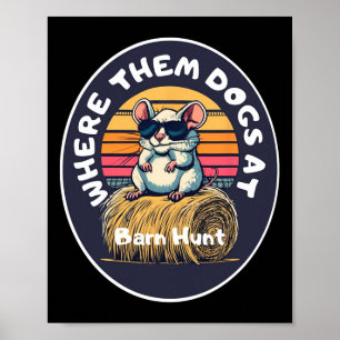 Affiche Chasse De Byrn Amusante - Joli Rat Avec Sungles En