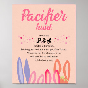 Affiche Chasse de Pacifique mignonne moderne Bunny Ears Pa