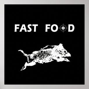 Affiche Chasse de sanglier de restauration rapide chasseur