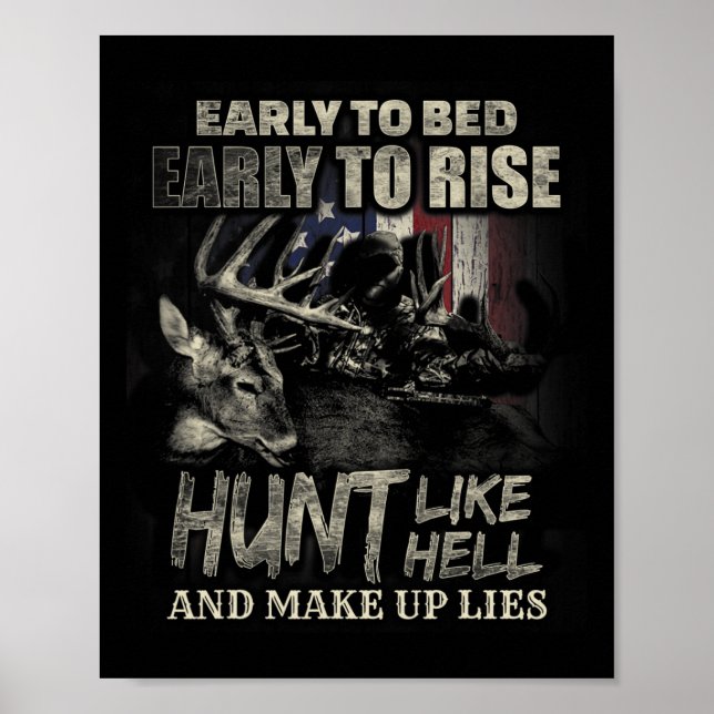 Affiche Chasse Drôle De Cerfs Pour Les Chasseurs De Cerfs  (Devant)