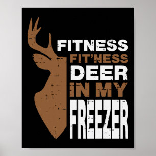 Affiche Chasse Fitness Deer Dans Freezer Hunter Hommes Gar