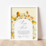 Affiche Chasse florale bague citron jeu de douche nuptiale<br><div class="desc">Chasse au citron floral jeu de douche nuptiale Objets correspondants disponibles.</div>