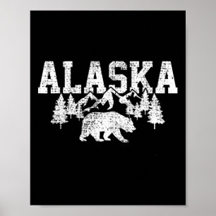 Affiche Chasse forestière dans les montagnes de l'Alaska U