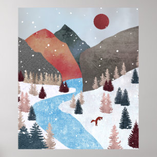 Affiche Chasse hivernale Fox