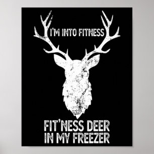 Affiche Chasse Je suis dans la condition physique Cerf dan