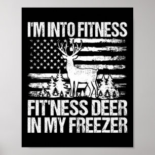 Affiche Chasse Je suis dans la condition physique Cerf dan