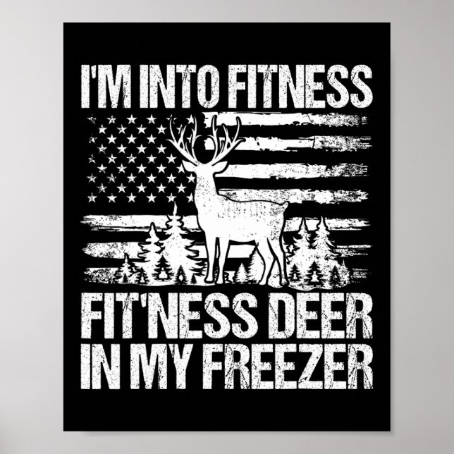 Affiche Chasse Je suis dans la condition physique Cerf dan (Devant)